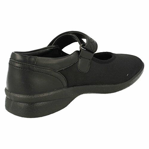 Padders SPRITE 2 Womens Black Lycra EXTRA WIDE 3E/4E Flat Casual Mary Jane Shoes