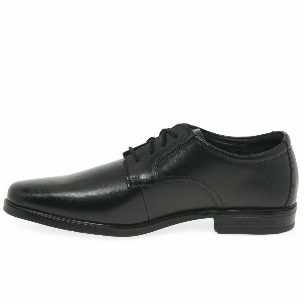 Clarks Howard Walk Wide H Fitting Mens Black Leather Oxford Lace Up Formal Shoes