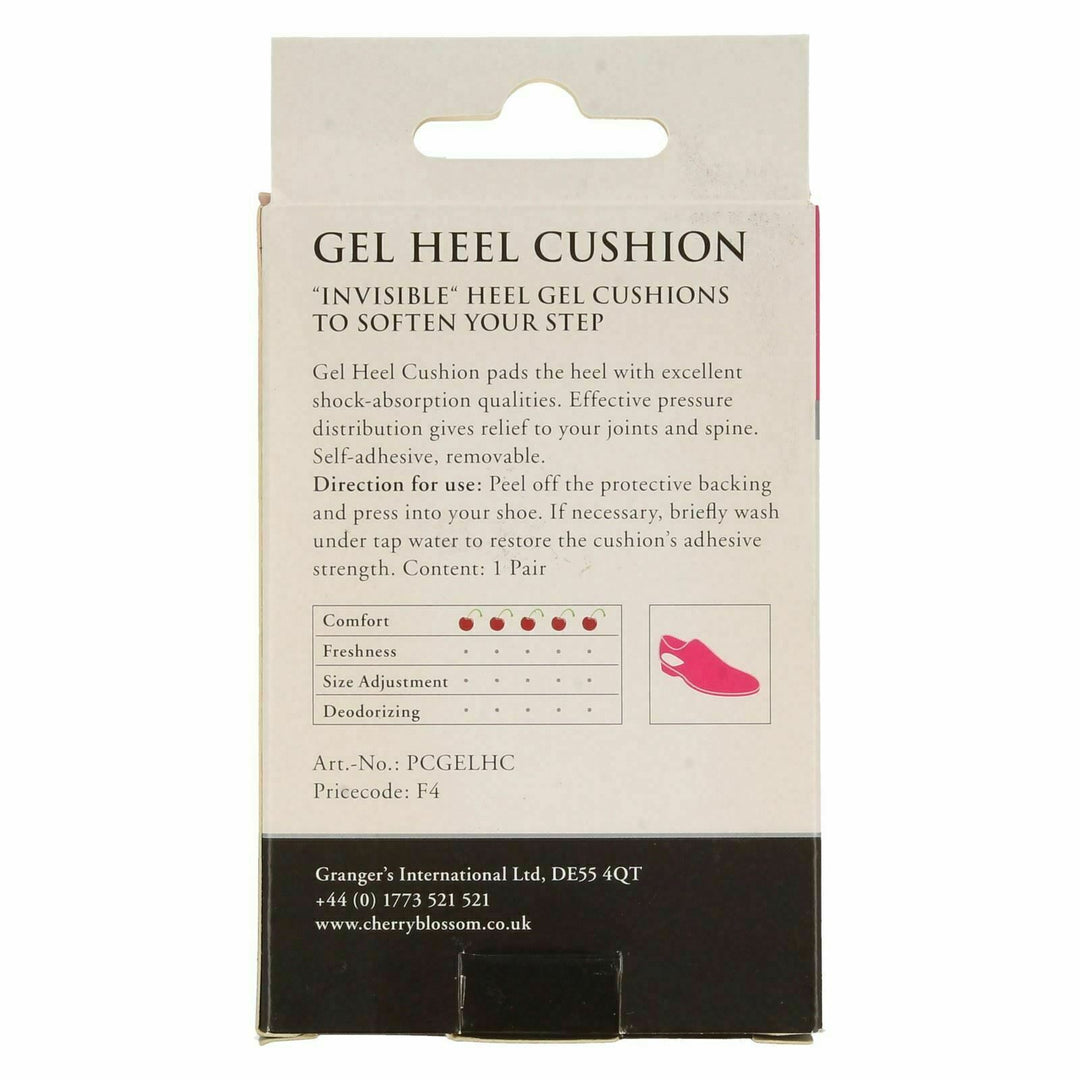 Cherry Blossom Premium 1 Pair Of Invisible Gel Heel Cushions (Plantar Fasciitis)