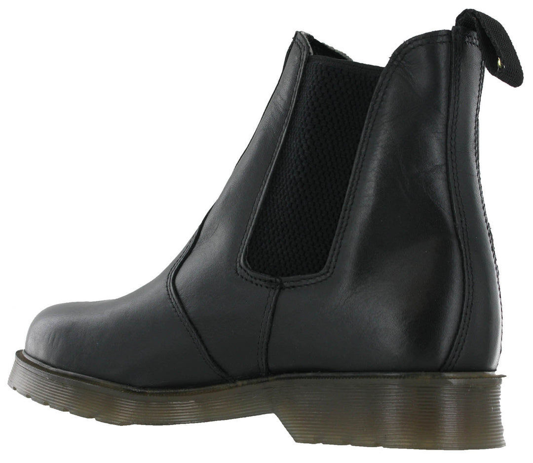 Grafters M573A Black Leather Pull On Air Cushion Dealer Chelsea Boots