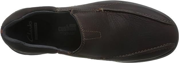 Clarks Cotrell Step Mens WIDE FIT (H) Brown Oily Leather Slip On Shoes