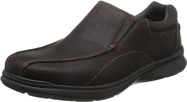 Clarks Cotrell Step Mens WIDE FIT (H) Brown Oily Leather Slip On Shoes