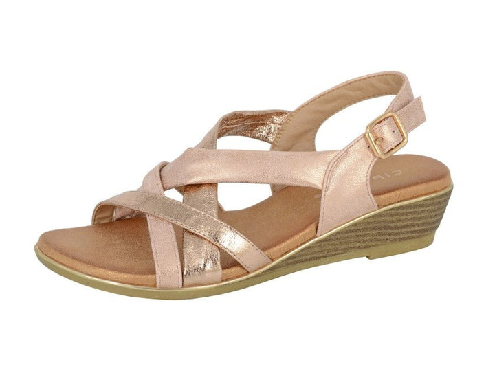 CIPRIATA QUARTA L469FS Ladies Rose Gold Combination Slingback Sandals