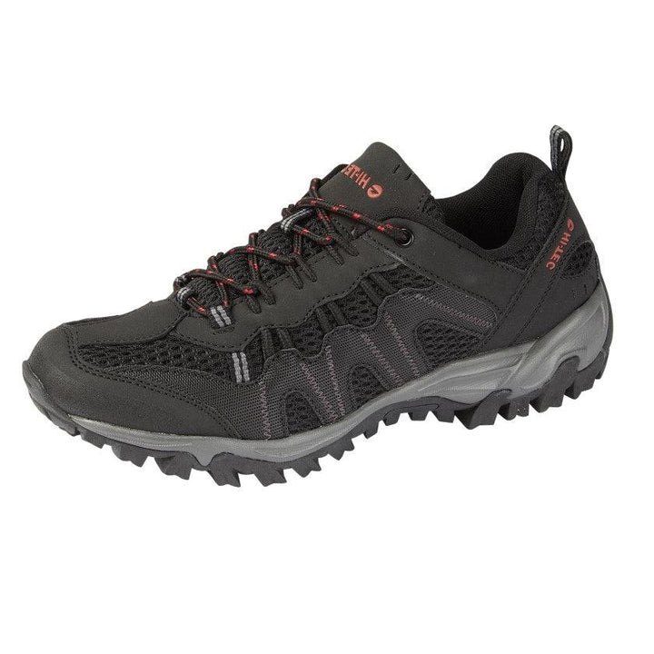 Hi-Tec Jaguar Mens Hiking Trekking Walking Trainer Lace Up Shoes Black/ Red Size 13