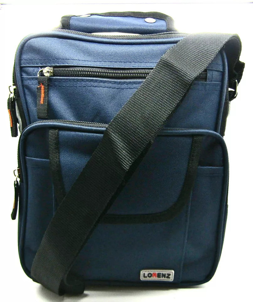 Lorenz Canvas Multi Purpose Bag Crosscody Shoulder Man bag with Grab Handle Unisex Navy