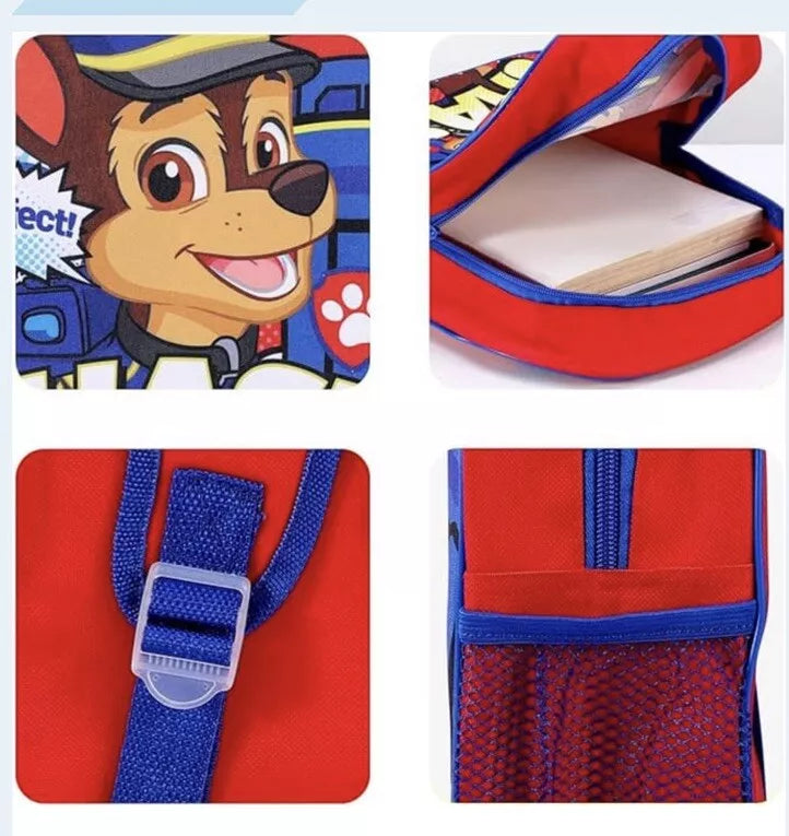 Paw Patrol Official Chase Childrens Boys Girls Backpack Rucksack Nursery School Bag Red Blue