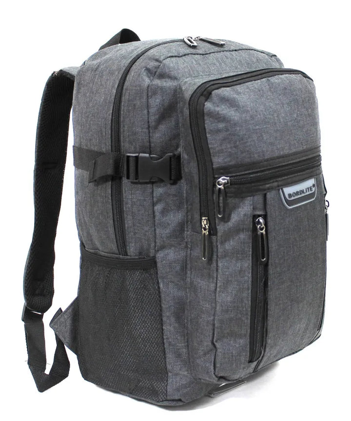 Bordlite School Bag Cabin Backpack Under Seat Baggage Hand Luggage Airline Approved Rucksack Grey