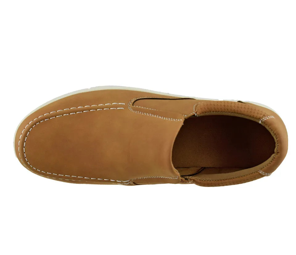 DR KELLER JACK MENS SUMMER CASUAL SLIP ON SHOES WITH ELASTICATED GUSSETS TAN