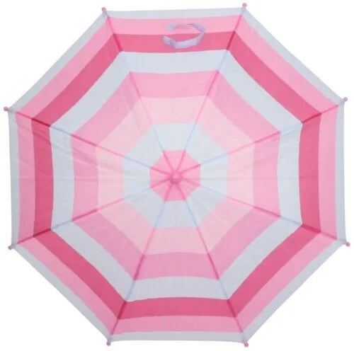 Drizzles Childrens Pink Lilac Rainbow Striped Waterproof Compact Umbrella