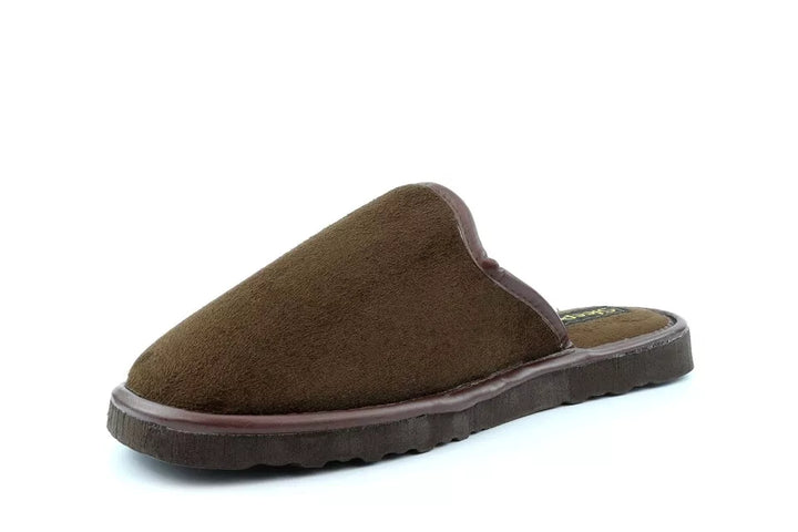 Sleepers MS473 (Stephen) Mens Brown Faux Suede Slip On Comfort Lightweight Mule Slippers