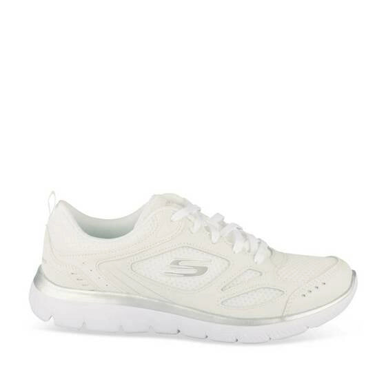 Skechers Summits Suited Womens Trainers Memory Foam Lace Up White/Silver