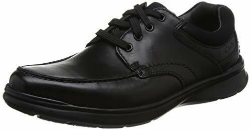 Clarks Cotrell Edge Mens Black Smooth Leather (G) Casual Lace Up Shoes