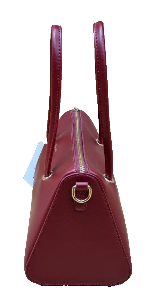 Long & Son London Ladies Pom Pom/Tassels Keychain Detachable Strap Handbag Wine