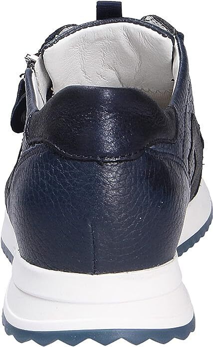 Waldlaufer H-Vicky  Ladies Wide Fit Navy Leather Lace/Zip Up Wedge Trainers Size 4.5 Only