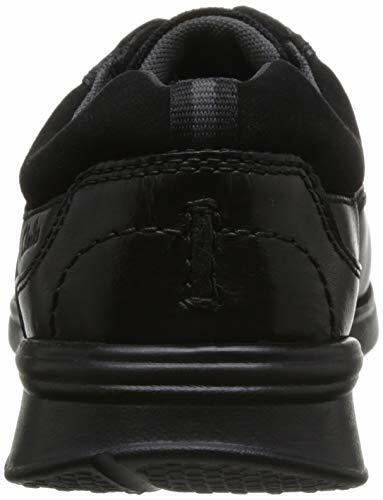 Clarks Cotrell Edge Mens Black Smooth Leather (G) Casual Lace Up Shoes