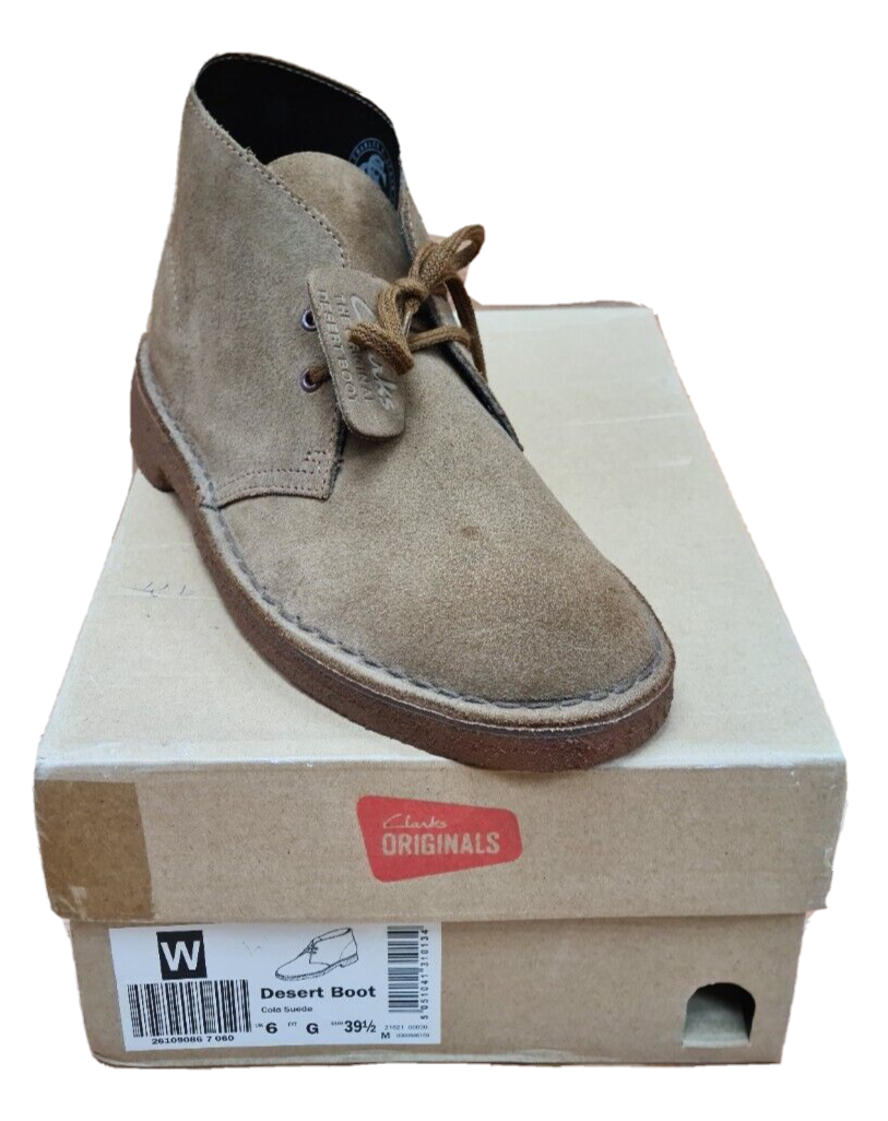 Clarks Mens Originals Cola Suede Lace Up Desert Boot Leather Insole Shop Soiled